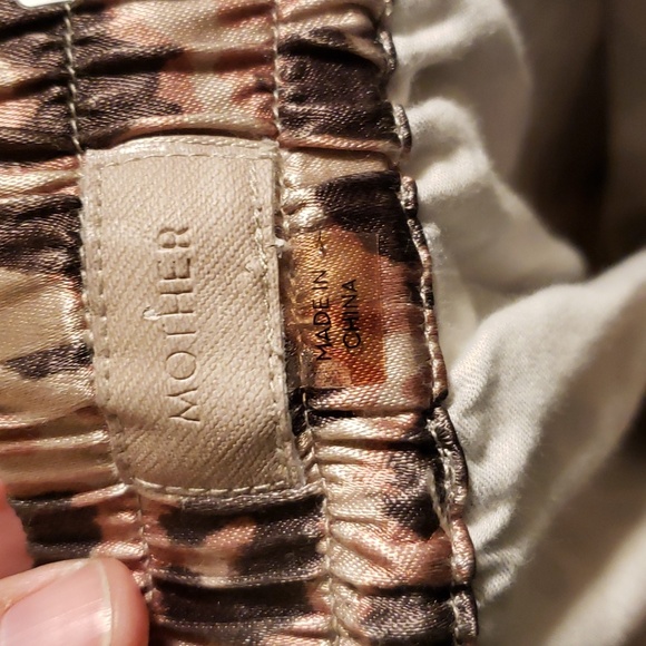 MOTHER The Lounger Leopard Print Ankle Track Pants - Picture 5 of 10